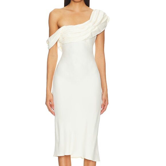 NWT LPA Ivory Midi Vania Dress sz Medium - Picture 1 of 6